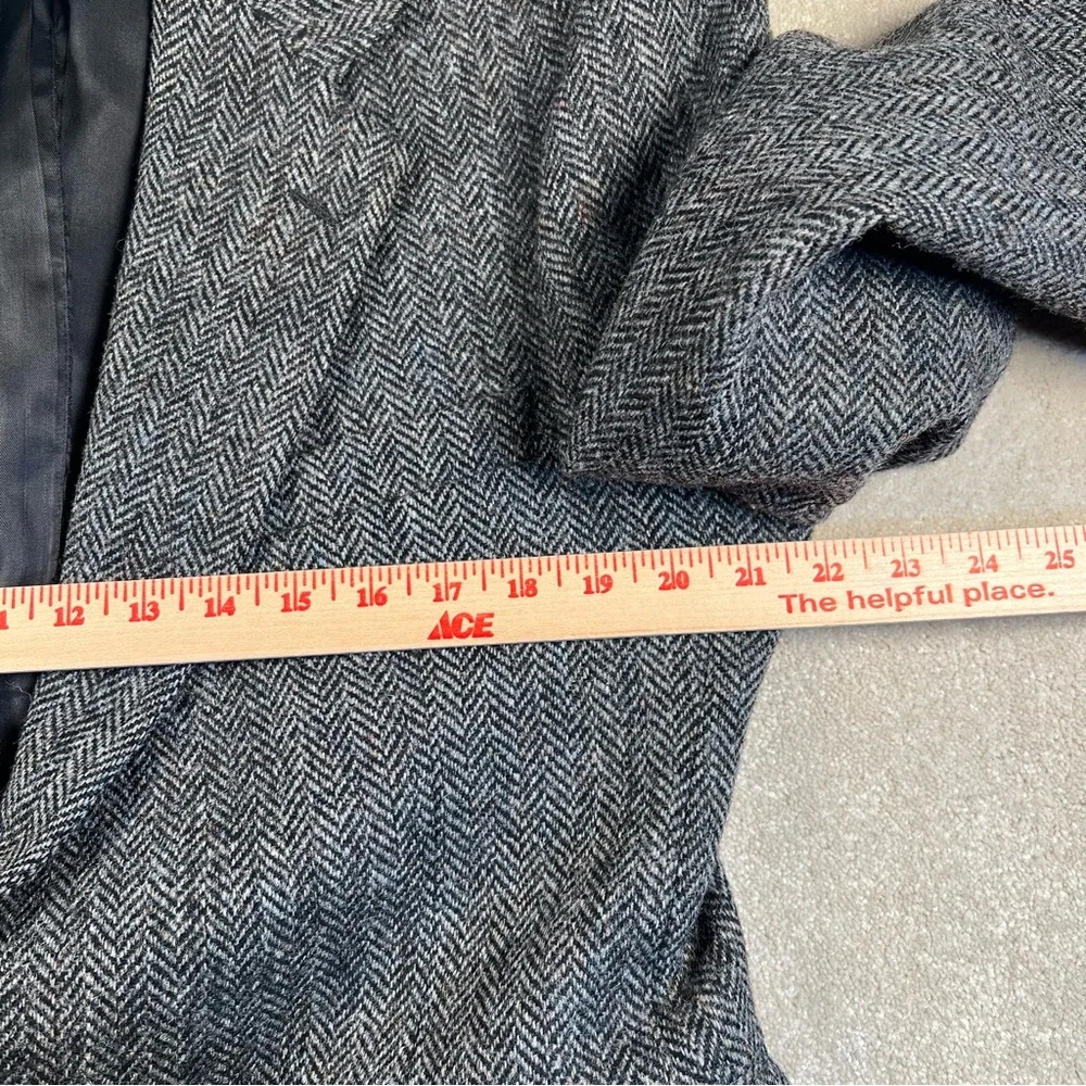 Harris Tweed Blazer Wool Nordstrom Houndstooth 2 Button‎ 42S *see measurements